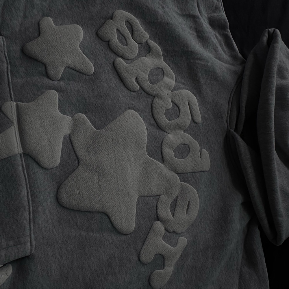 Grey Beluga Sp5der Hoodie